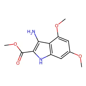 methyl 3-amino-4,6-dimethoxy-1H-indole-2-carboxylate structure