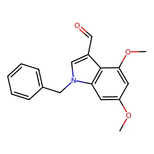 1-benzyl-4,6-dimethoxy-1H-indole-3-carbaldehyde structure