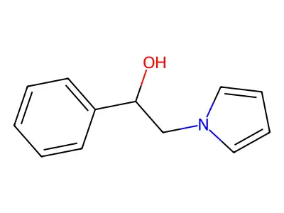 1-phenyl-2-(1H-pyrrol-1-yl)ethanol structure