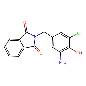 2-(3-amino-5-chloro-4-hydroxybenzyl)-1H-isoindole-1,3(2H)-dione structure