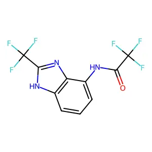 2,2,2-trifluoro-N-[2-(trifluoromethyl)-1H-benzimidazol-7-yl]acetamide structure