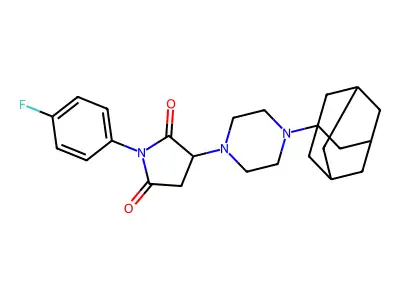 3-[4-(1-Adamantyl)piperazin-1-yl]-1-(4-fluorophenyl)pyrrolidine-2,5-dione structure