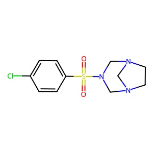 3-(4-Chlorophenyl)sulfonyl-1,3,5-triazabicyclo[3.2.1]octane structure