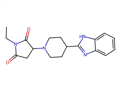 3-[4-(1H-benzimidazol-2-yl)piperidin-1-yl]-1-ethylpyrrolidine-2,5-dione structure