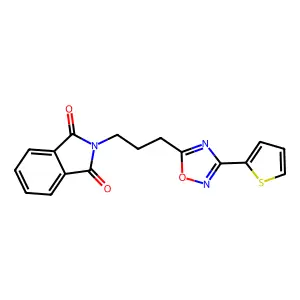 Isoindole-1,3-dione, 2-[3-(3-thiophen-2-yl-[1,2,4]oxadiazol-5-yl)propyl]- structure