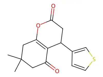 7,7-Dimethyl-4-thiophen-3-yl-3,4,6,8-tetrahydrochromene-2,5-dione structure