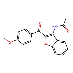 N-[2-(4-methoxybenzoyl)-1-benzofuran-3-yl]acetamide structure