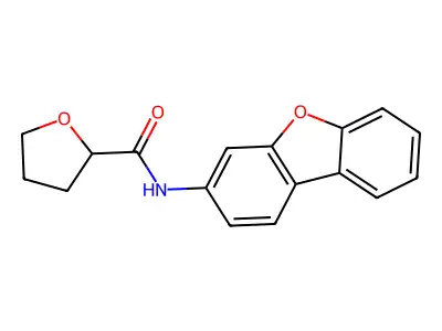 N-dibenzofuran-3-yloxolane-2-carboxamide structure