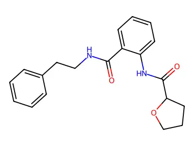 N-(2-{[(2-phenylethyl)amino]carbonyl}phenyl)tetrahydrofuran-2-carboxamide structure