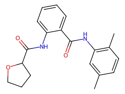 N-[2-[(2,5-dimethylphenyl)carbamoyl]phenyl]oxolane-2-carboxamide structure