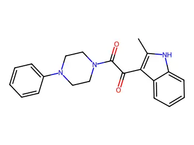 1-(2-methyl-1H-indol-3-yl)-2-(4-phenylpiperazin-1-yl)ethane-1,2-dione structure