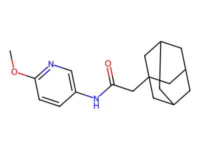 2-(1-adamantyl)-N-(6-methoxypyridin-3-yl)acetamide structure
