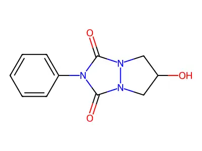 6-hydroxy-2-phenyldihydro-1H,5H-pyrazolo[1,2-a][1,2,4]triazole-1,3(2H)-dione structure