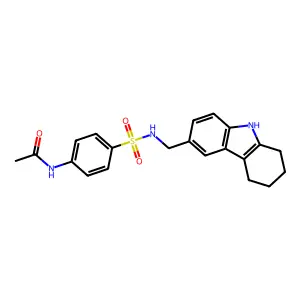 N-{4-[(2,3,4,9-tetrahydro-1H-carbazol-6-ylmethyl)sulfamoyl]phenyl}acetamide structure