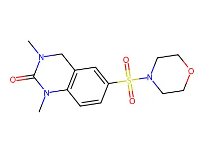 1,3-dimethyl-6-(morpholin-4-ylsulfonyl)-3,4-dihydroquinazolin-2(1H)-one structure