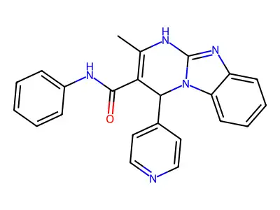 2-methyl-N-phenyl-4-pyridin-4-yl-1,4-dihydropyrimido[1,2-a]benzimidazole-3-carboxamide structure
