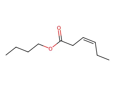 Butyl hex-3-enoate structure
