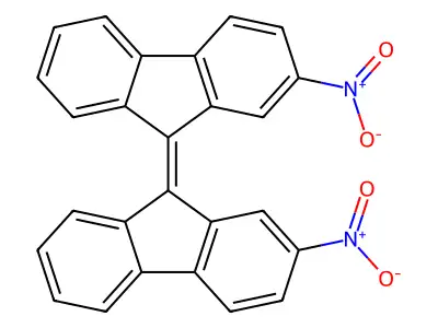 (9Z)-2-nitro-9-(2-nitrofluoren-9-ylidene)fluorene structure