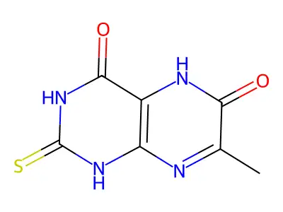 1,2,3,5-Tetrahydro-7-methyl-2-thioxopteridin-4,6-dione structure