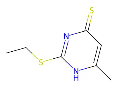 2-Ethylsulfanyl-6-Methyl-Pyrimidine-4-Thiol structure