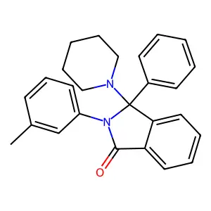 2-(3-Methylphenyl)-3-phenyl-3-piperidin-1-ylisoindol-1-one structure
