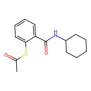 S-[2-(cyclohexylcarbamoyl)phenyl] ethanethioate structure