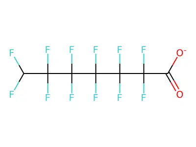2,2,3,3,4,4,5,5,6,6,7,7-Dodecafluoroheptanoate structure