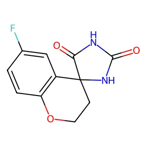 6-Fluoro-4-chromanone hydantoin structure