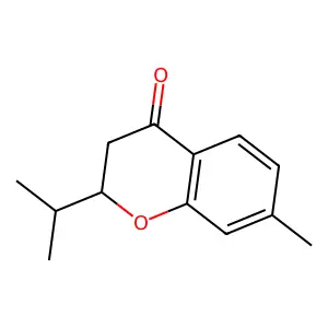 4H-1-Benzopyran-4-one, 2,3-dihydro-7-methyl-2-(1-methylethyl)- structure