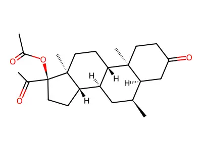6-Methyl-3,20-dioxopregnan-17-yl acetate structure