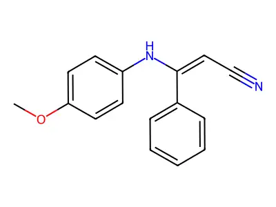 3-(4-Methoxyanilino)-3-phenylprop-2-enenitrile structure