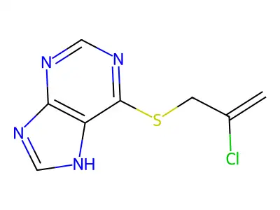 6-(2-Chloroallylthio)purine structure