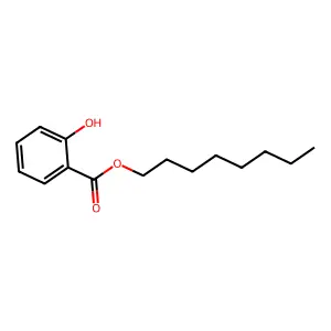 Benzoic acid, 2-hydroxy-, octyl ester structure