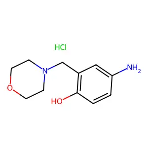 4-Amino-2-(morpholin-4-ylmethyl)phenol hydrochloride structure