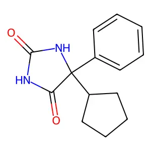 2,4-Imidazolidinedione, 5-cyclopentyl-5-phenyl- structure