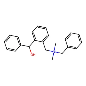 Benzyl-[[2-(hydroxy-phenyl-methyl)phenyl]methyl]-dimethyl-azanium structure