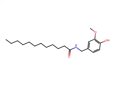 Dodecanamide, N-((4-hydroxy-3-methoxyphenyl)methyl)- structure