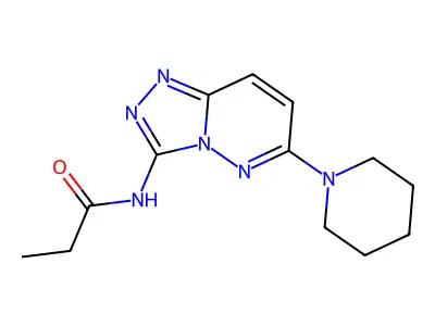 Propanamide, N-(6-(1-piperidinyl)-1,2,4-triazolo(4,3-b)pyridazin-3-yl)- structure