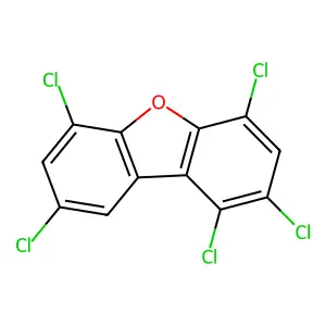 1,2,4,6,8-Pentachlorodibenzofuran structure