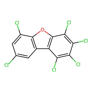 1,2,3,4,6,8-Hexachlorodibenzofuran structure