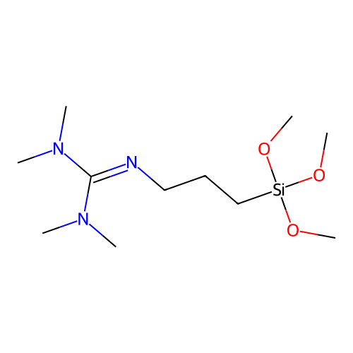 Guanidine, N,N,N',N'-tetramethyl-N''-(3-(trimethoxysilyl)propyl)- structure