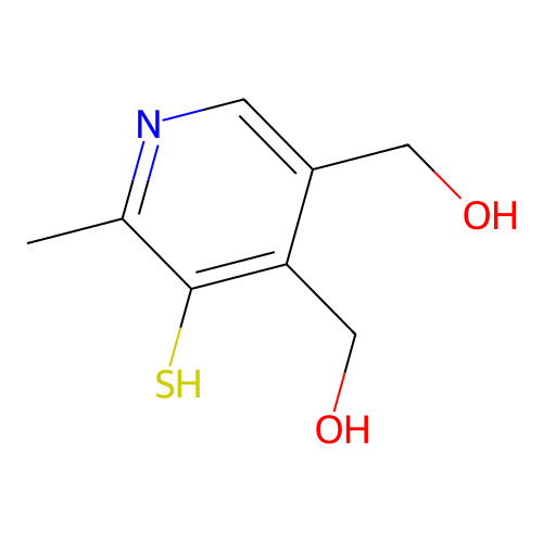 (5-Mercapto-6-methylpyridine-3,4-diyl)dimethanol structure