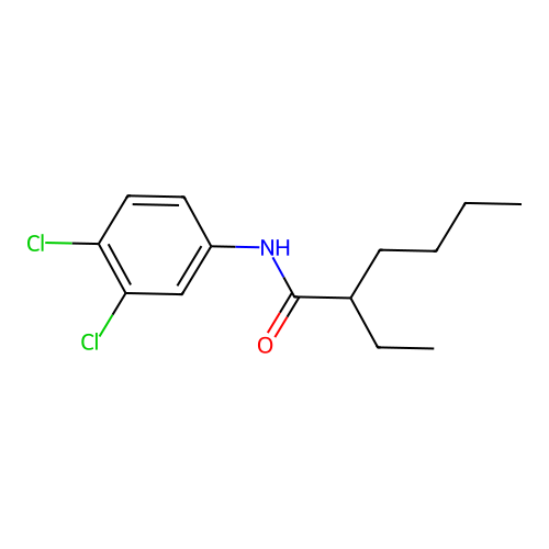 N-(3,4-dichlorophenyl)-2-ethylhexanamide structure