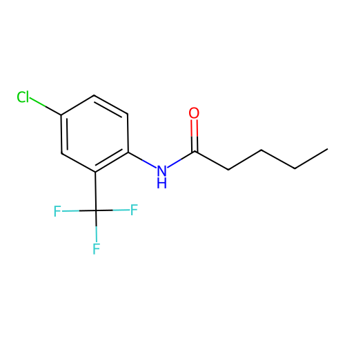 N-[4-chloro-2-(trifluoromethyl)phenyl]pentanamide structure