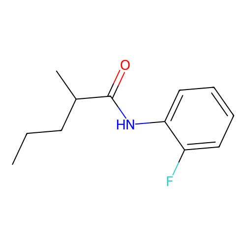 N-(2-fluorophenyl)-2-methylpentanamide structure