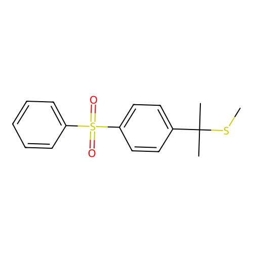 1-(Benzenesulfonyl)-4-(2-methylsulfanylpropan-2-yl)benzene structure