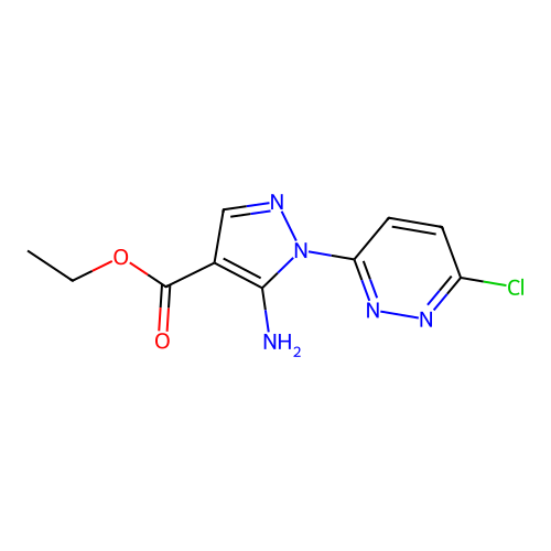 ethyl 5-amino-1-(6-chloropyridazin-3-yl)-1H-pyrazole-4-carboxylate structure