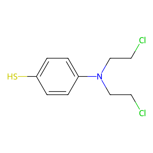 4-[Bis(2-chloroethyl)amino]benzenethiol structure