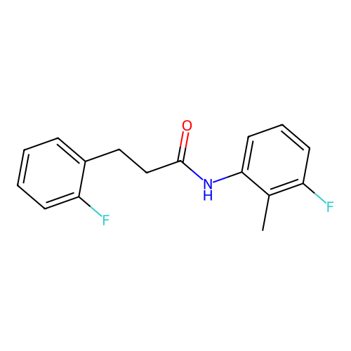N-(3-fluoro-2-methylphenyl)-3-(2-fluorophenyl)propanamide structure