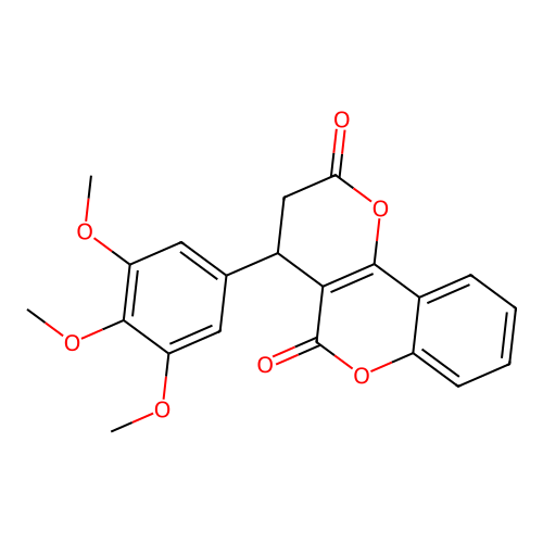 4-(3,4,5-Trimethoxyphenyl)-3,4-dihydropyrano[3,2-c]chromene-2,5-dione structure